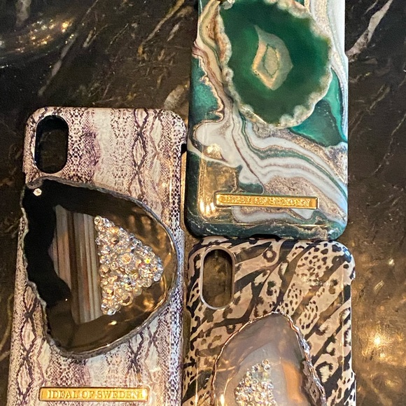3 custom ideal of Sweden Apple Iphone cases w/ swarofski real stone popouts - Picture 6 of 7
